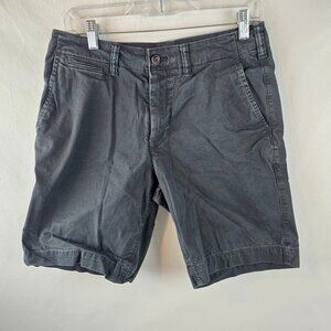 American Eagle Shorts Mens 30 Black Grey Next Level Flex Chino Casual Preppy A10